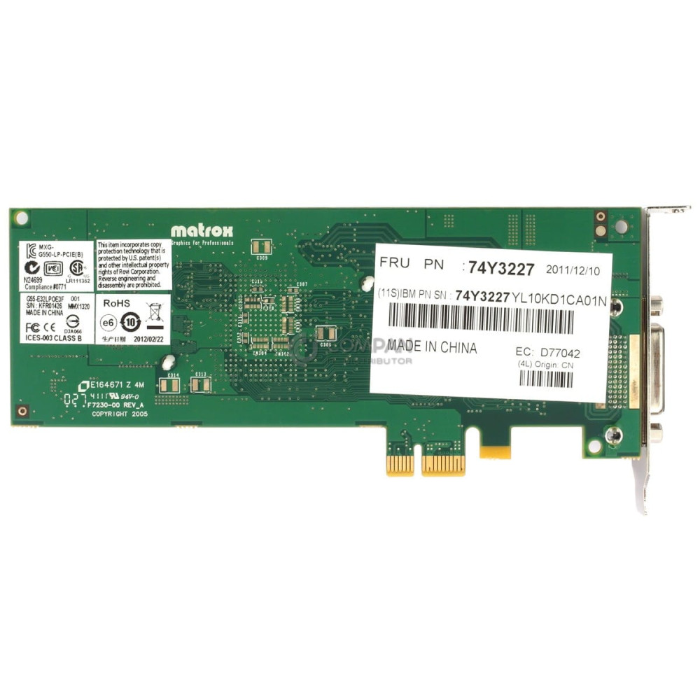 74Y3227 IBM POWER GXT145 PCIE GRAPHICS ACCELERATOR LOW PROFILE 5269 LP